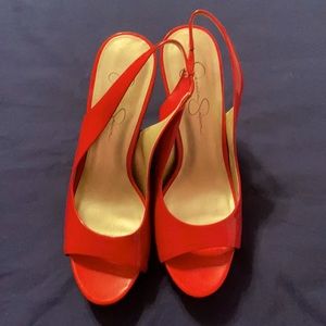 Jessica Simpson Red Heels. Size 8.5